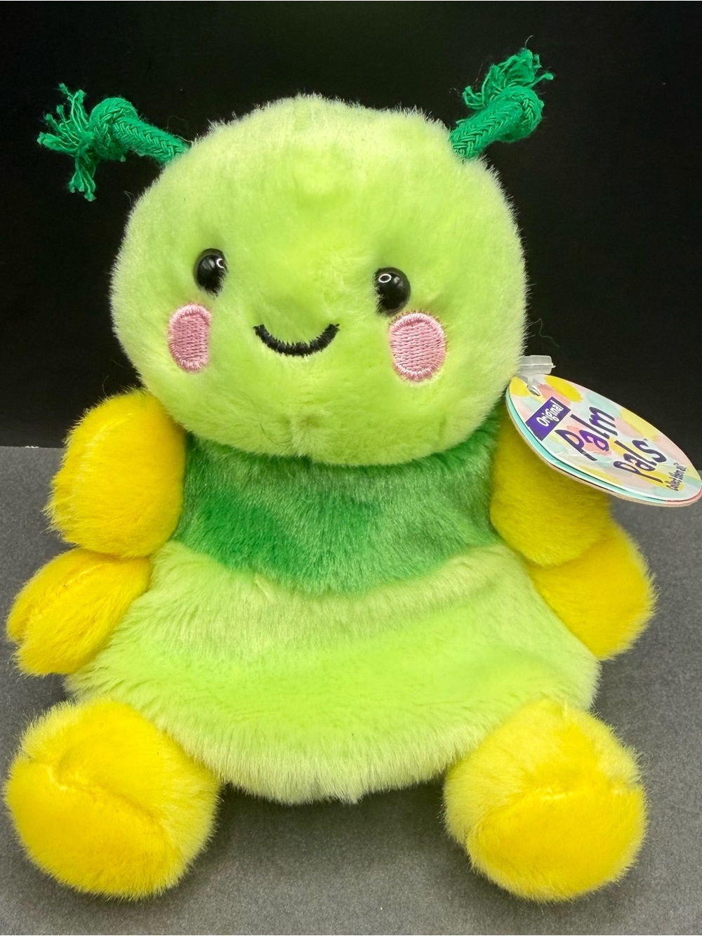 Aurora -Palm Pals- NET, Ivy Caterpillar Plush Toy - Green and Yellow, 5 inches